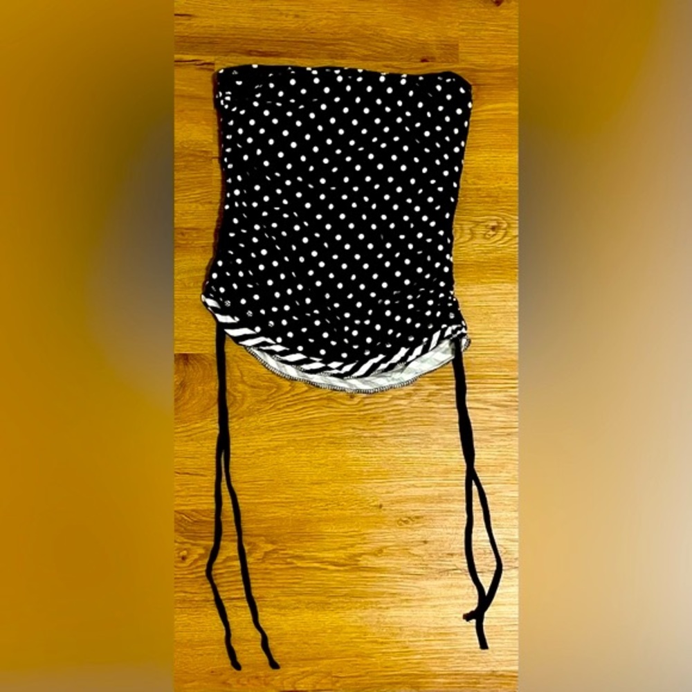 PolkaDot Tube-top with adjustable strings Size M